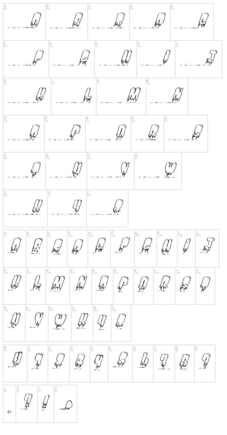 Fantom Better font map